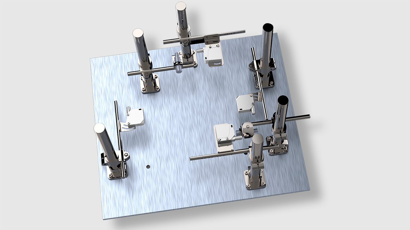 Baluff assembly measurement station with optoelectronic sensors