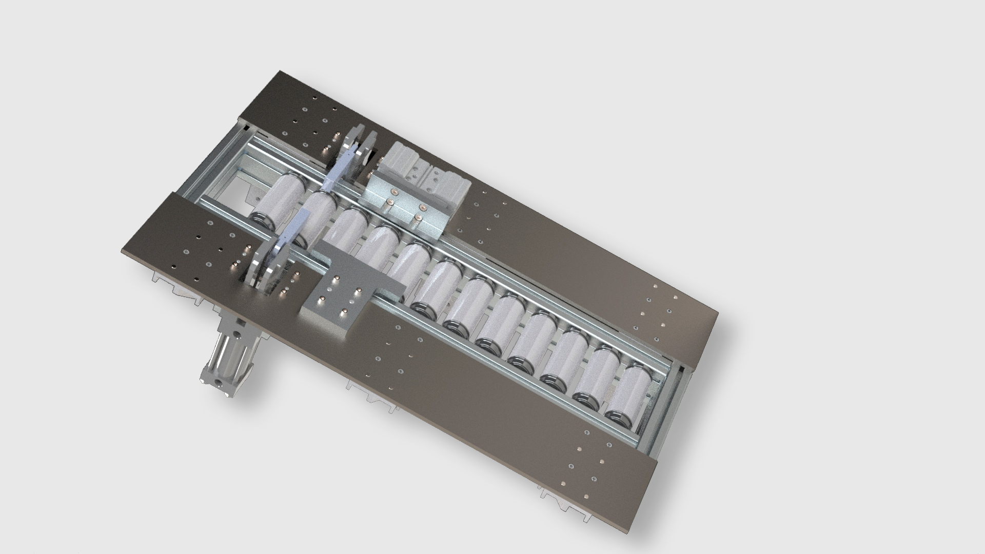 Positioning table with conveyor